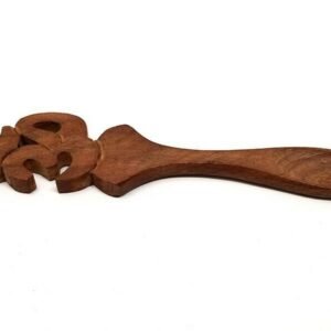 Wicca & Paganism~Om Sheesham Wood Carved Spoon 6-1/2" Ritual Magick Spells Wicca Pagan