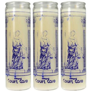 Magic Candle~3 pk "Court Case" Prayer for Law Legal Cases Divorce Ritual Spell 8" Jar Candles