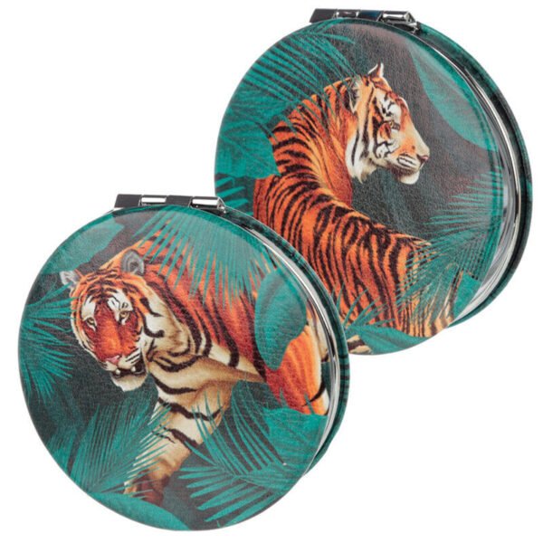 Collectable design~Animal Print Big Cat Spots and Stripes Compact Cosmetic Mirror