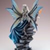 Fairy Collection~Blue Cape Fairy With Fire Breathing Dragon Figurine Statue 11.5" High New In Box