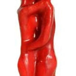 Magic Candle~Hugging Couple Lovers Red Image Figurine Spell Candle Pagan Wicca Hoodoo 5 1/2"