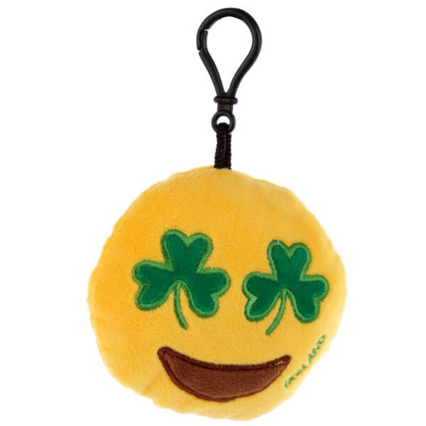 Collectable design~Plush Emoti Emotive Kissing Sound Clover Eyes Ireland Keyring Keyrings Key Ring