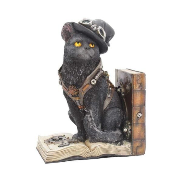 Magicun Giftware~Purring Pioneer Steampunk Katze Figur Bücherstütze Dekor Geschenk