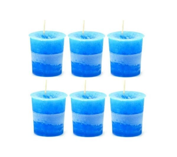 Magic Candle~SET OF 6 "One Love" Handmade Essential Oil Blend Reiki Healing 2" Votive Candles