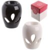 Home Fragrance~Simple Black High Gloss Bulb Shaped Ceramic Oil Burner