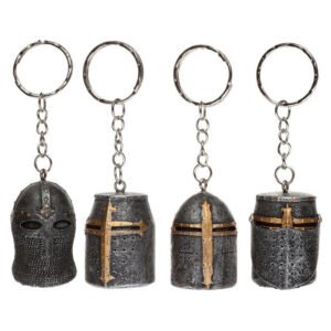 Collectable design~Novelty Collectable Medieval Knight Helmet Keyring