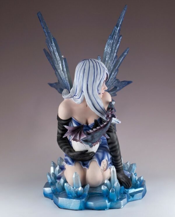 Fairy Collection~Blue Ice Fairy With Baby Dragon Hatching From Egg Figurine 12" High New In Box!