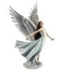 Fairy Collection~White Angel With Gold Key and Orb Figurine Statue 10.75" High New In Box!