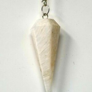 s-l1600_dcbffb28-c8ea-4ba2-b861-a6ba8a5b23df Magicun Stone~Scolecite Pendulum with Chain, Faceted (Natural Crystal Stone)