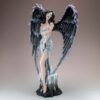 Fairy Collection~Gothic Dark Angel Fairy With Feather Wings Figurine Statue 13" High Resin New