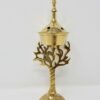 Home Fragrances ~New Tree of Life Brass Cone Burner Tower 7.5"H  Standing Incense Charcoal Burner