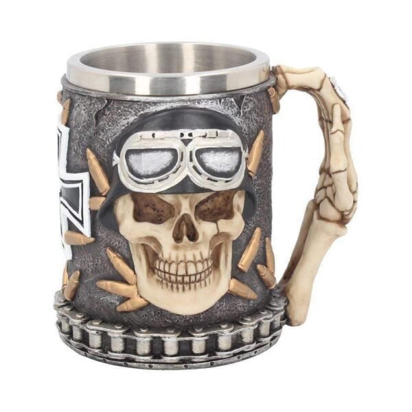 Magicun Giftware~Iron Cross Skull Tankard 14cm Skull Tankard