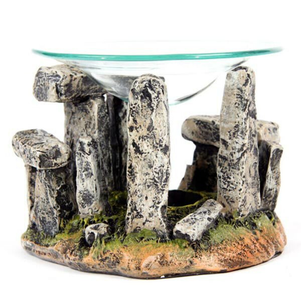Home Fragrance~Mystical Stonehenge Design Oil Burner with Glass Dish Fragrance for Home