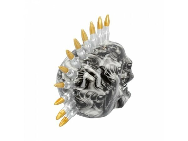 Magicun Giftware~Nemesis Soul Inferno Bullet Mohawk Skull Ornament Figurine Biker Gothic Decor
