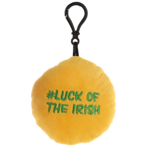 Collectable design~Plush Emoti Emotive Kissing & Irish Flag Clover Eyes Sound Ireland Keyring Gift