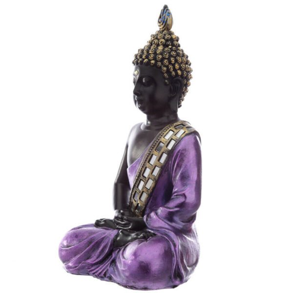 Home Decor~Decorative Purple and Black Buddha - Contemplation Oriental Spiritual Ornament