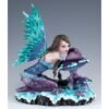 Fairy Collection~Blue and Purple Fairy On Mushroom In Snow Figurine 5.5" High Detailed Resin NIB