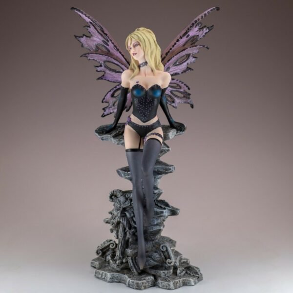 Fairy Collection~Purple and Black Fairy With Gargoyle Figurine Statue 11.5" High New In Box!