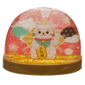 Collectable design~Collectable Snow Storm - Lucky Cat Maneki Waterball Glitter Shaker Ornament Gift
