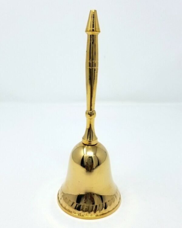 Wicca & Paganism~Solid Brass Hand Bell Design 6 1/2" Home Altar Yoga Meditation Altar Temple
