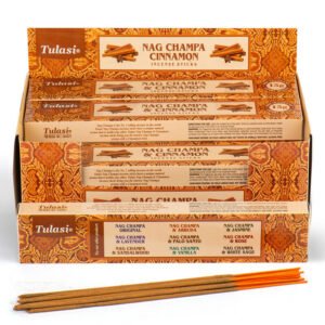 Home Fragrance~Nag Champa Tulasi Incense Sticks Cinnamon x 12 Packs