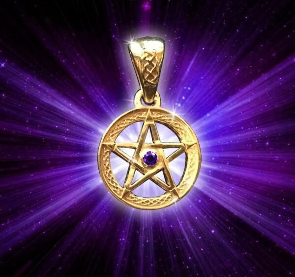 Magic Talisman~Amulet Pentacle Pentagram Star Amethyst Star Power - Wiccan magic