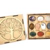 Wicca & Paganism~Tree of Life Worry Gemstone Oval Stones 10 Pc Set w/Box, New Item