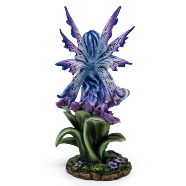 Fairy Collection~Purple Fairy Sitting On Flower Figurine Statue 10"H Resin New!