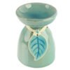 Home Fragrance~Ceramic Oil Wax Melt Burner - Tropical Leaf Design Decoration