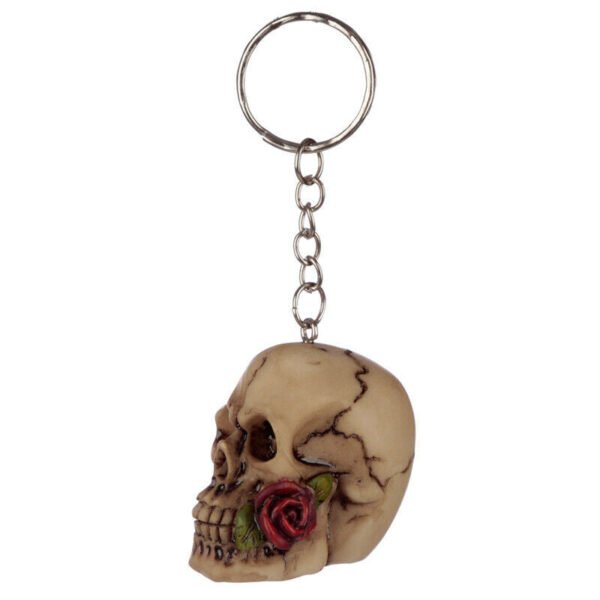 Collectable design~Skulls & Roses Skull Keyring Gothic