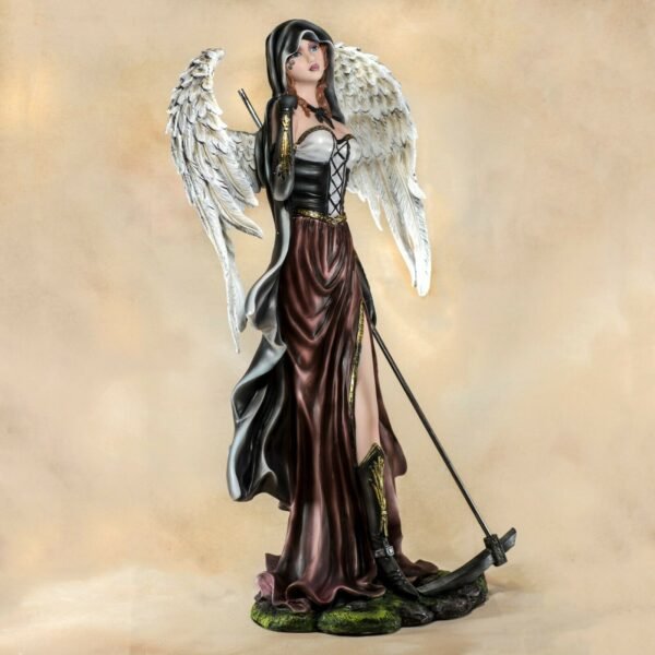 Fairy Collection~Large Gothic Dark Angel Fairy With Scythe Figurine Statue 20.25"H Resin Reaper