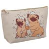 Collectable Design~Medium PVC Make Up Toiletry Wash Bag - Mopps Pug