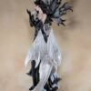 Fairy Collection~Large Scale Black Fairy With White Dragon Figurine Statue 26" High Resin New!