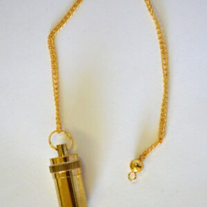 Magicun Stone~Brass Compartment Pendulum 1.5"L with Chain