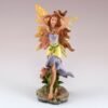 Fairy Collection~Small Purple Fairy Holding Hair Up Figurine w/Glittery Wings 4.25" H Resin New