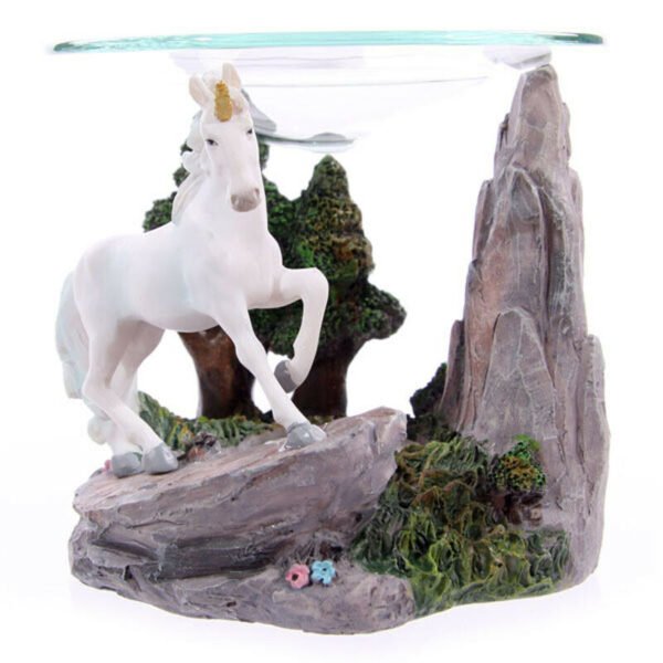 Home Fragrance~Unicorn Fantasy Design Oil Burner with Glass Dish