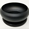 Home Fragrances ~NEW Black Metal Smudge Pot / Incense Burner with Coaster 3" (Burning Sage Resin)