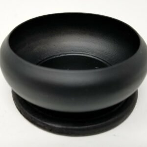 Home Fragrances ~NEW Black Metal Smudge Pot / Incense Burner with Coaster 3" (Burning Sage Resin)
