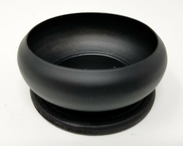 Home Fragrances ~NEW Black Metal Smudge Pot / Incense Burner with Coaster 3" (Burning Sage Resin)