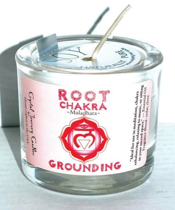 Magic Candle~Grounding Root Chakra Muladhara Soy & Essential Oils Small 2" Votive Candle