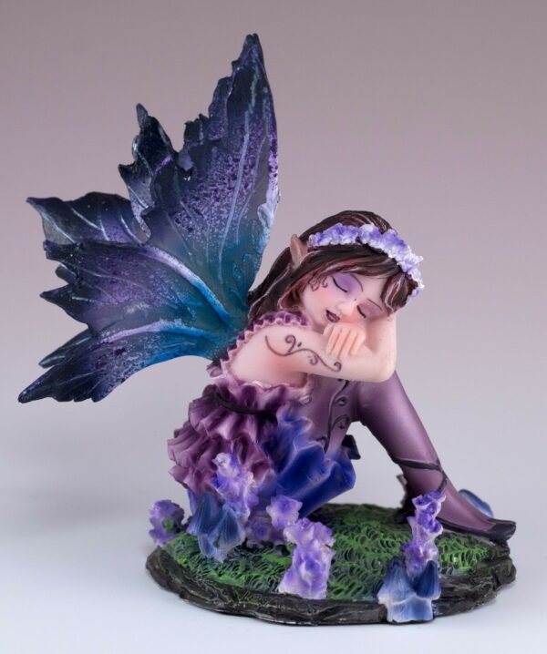 Fairy Collection~Small Blue and Purple Sleeping Fairy Figurine Statue 4" High New In Box!