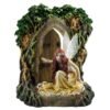 Fairy Collection~Forest Fairy At Open Door Figurine Statue With LED Light 8.75" High New In Box!