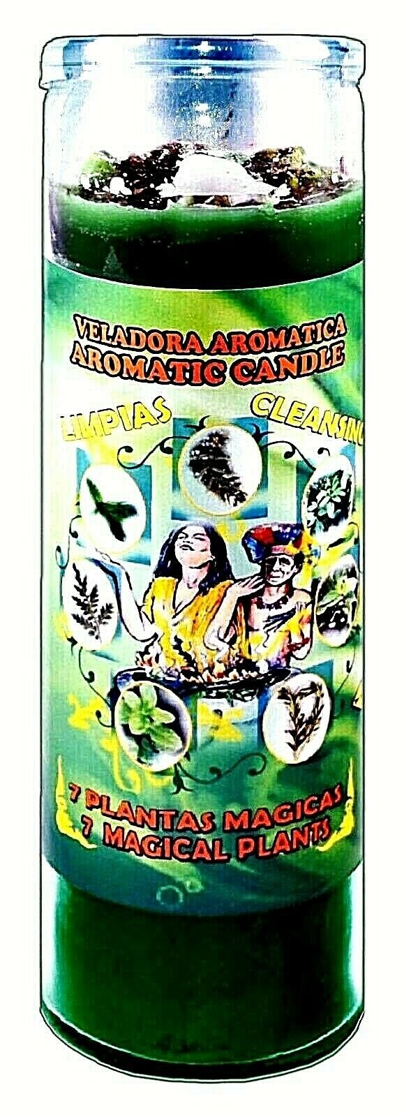 CANDLE COCKTAIL VELADORA 7 MAGICAL PLANTS - 7 PLANTAS MAGICAS AROMATICA