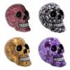 Magicun Giftware~Nemesis Gothic Romantik Rose Leopard Bloodshot Ösen Druck Totenkopf Figur Deko