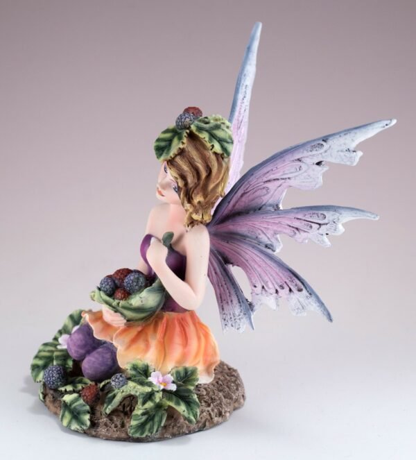 Fairy Collection~Purple & Orange Fairy With Berries Figurine 5.5" High Detailed Resin New In Box!