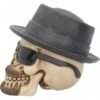Magicun Giftware~Badass Gothic Large Fedora Hat Skull Ornament Figurine Skeleton Decor 15.8cm