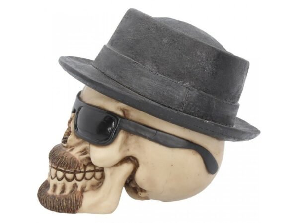 Magicun Giftware~Badass Gothic Large Fedora Hat Skull Ornament Figurine Skeleton Decor 15.8cm