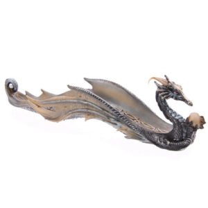 Home Fragrance~Shimmering Celtic Fantasy Dragon Incense Burner Ashcatcher Ornament