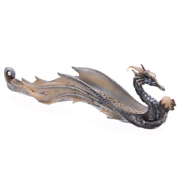 Home Fragrance~Shimmering Celtic Fantasy Dragon Incense Burner Ashcatcher Ornament