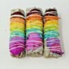 Palo Santo & Sage~6 Pack 7 Chakra Sage (White Sage with 7 Color Rose Petals) 4" Negativity Removal
